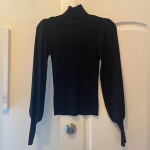 Fashion Nova Black Puff Sleeve Blouse